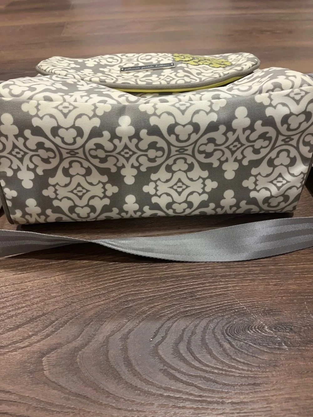 Petunia Pickle Bottom | Breakfast at Berkshire diaper bag backpack gray tote